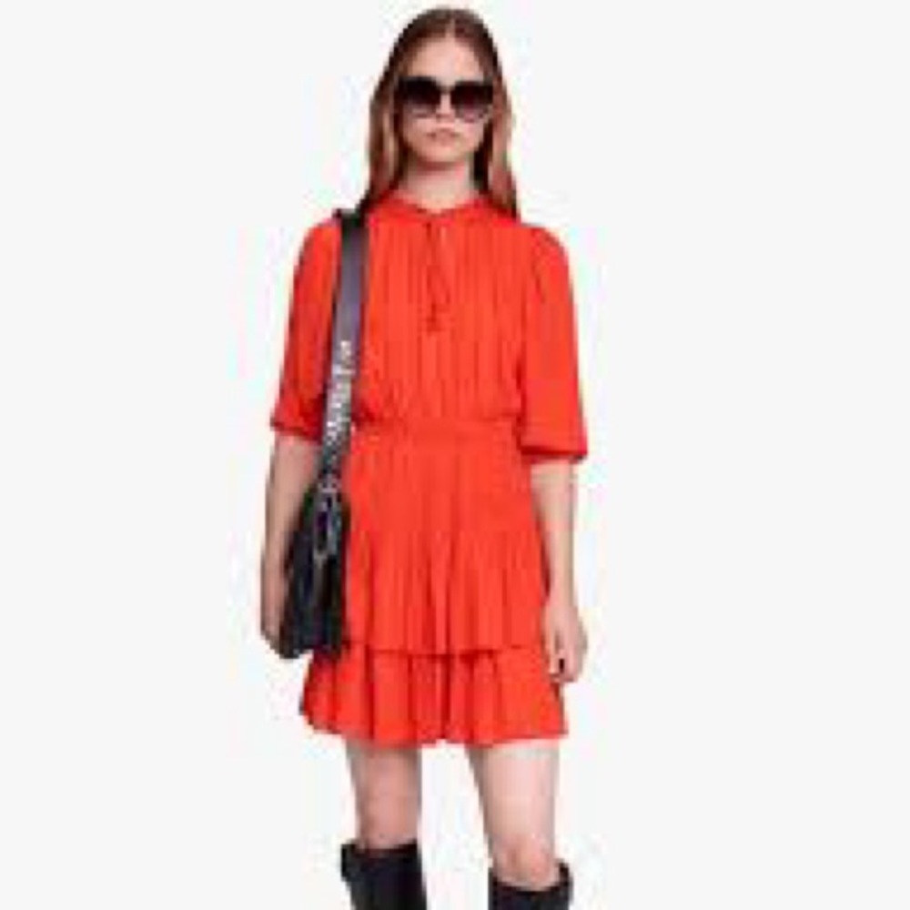 Maje rouge coquelicot dress NWT mini dress orange